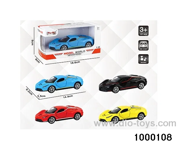 1:28 simulated return alloy car W L/M in window box