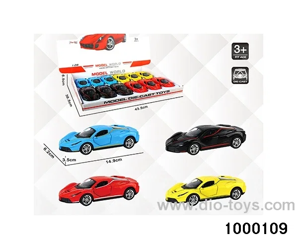 1:28 simulated return alloy car in display box