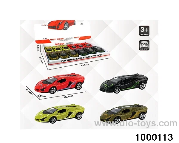 1:28 simulated return alloy car in display box