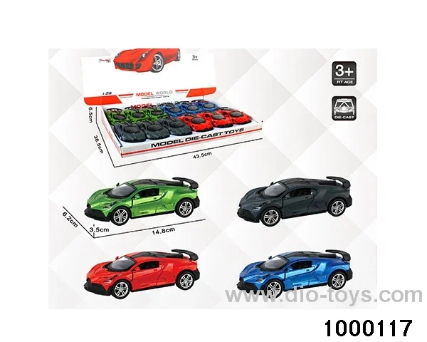 1:28 simulated return alloy car in display box