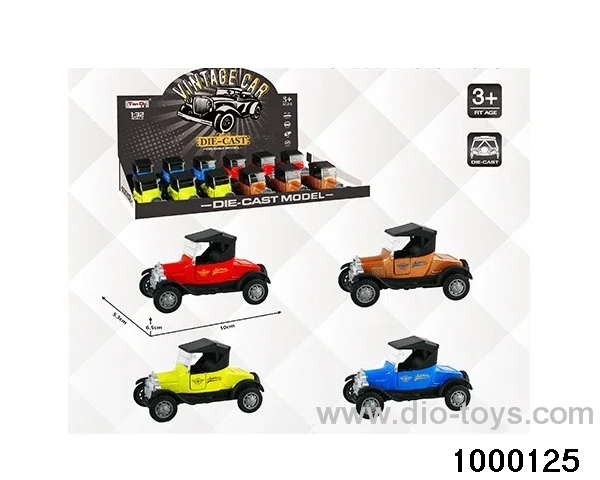 1:32 simulated return alloy car  in display box