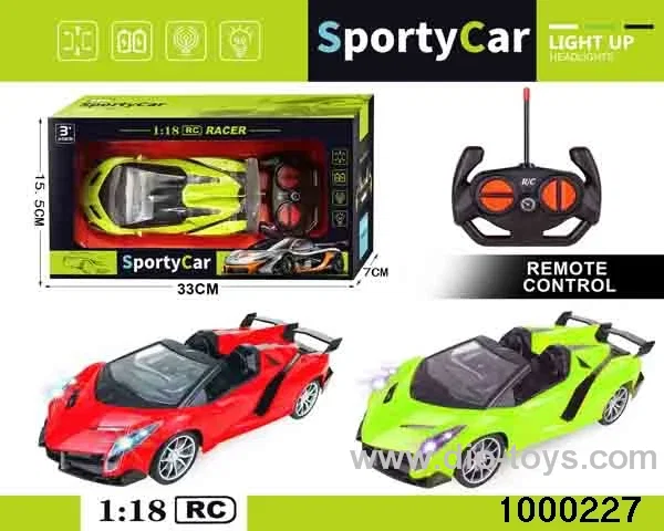 1:184-way Remote Control Racing Car with Lights (no electricity included)