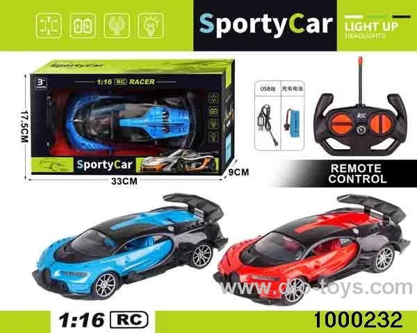 1:164-way Remote Control Racing Car with Lights (no electricity included)