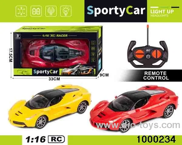 1:164-way Remote Control Racing Car with Lights (no electricity included)
