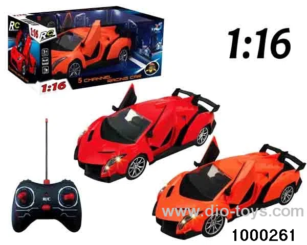 1:165-way Remote Control Door Open Racing Car with Light (electric included)