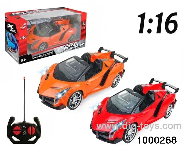 1:164-way Remote Control Racing Car with Lights (no electricity included)