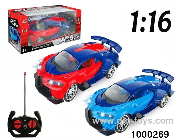 1:164-way Remote Control Racing Car with Lights (no electricity included)