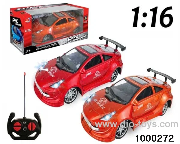 1:164-way Remote Control Racing Car with Lights (no electricity included)