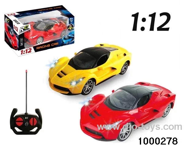 1:124-way Remote Control Racing Car with Lights (no electricity included)