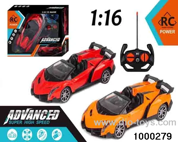 1:164-pass Remote Control Racing Car with Lights (electric included)
