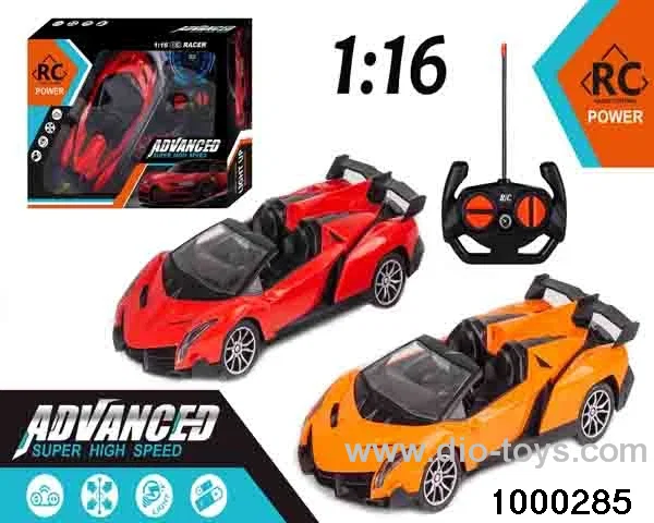 1:164-way Remote Control Racing Car with Lights (no electricity included)