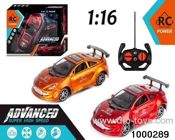 1:164-way Remote Control Racing Car with Lights (no electricity included)
