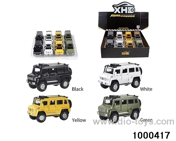 8pcs 1:24 pull back alloy car with light&sound