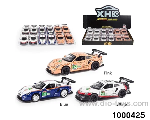 12pcs 1:32 pull back alloy car with light&sound