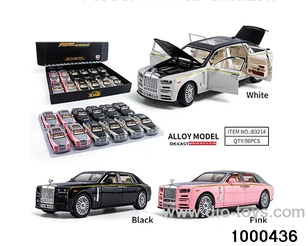 12pcs 1:32 pull back alloy car with light&sound