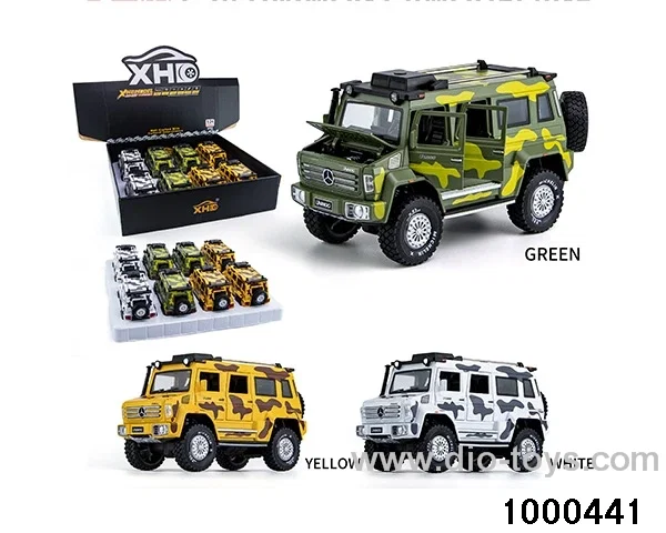 8pcs 1:24 pull back alloy car with light&sound