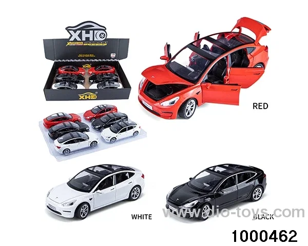 6pcs 1:24 pull back alloy car with light&sound