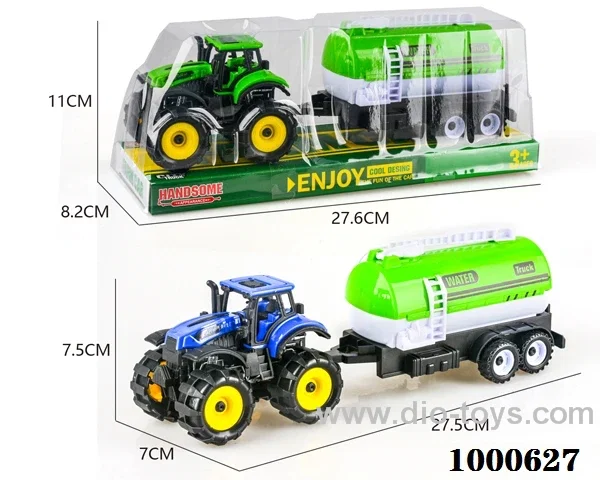 An inertial off-road farmer hauls water tanks