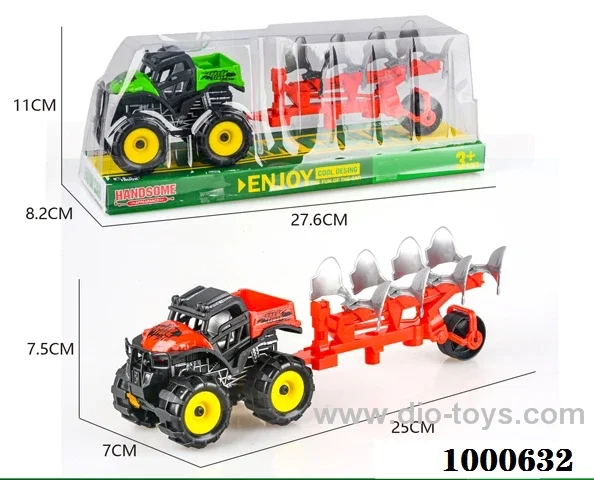 Inertial ATV farmer hauls plow truck