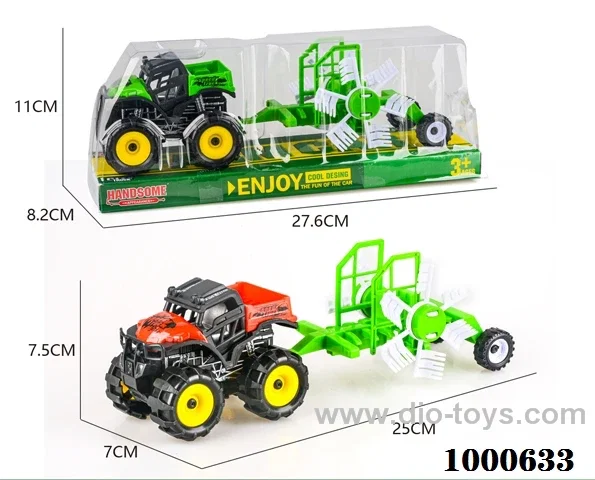 Inertial all-terrain farmer's truck tows windmill
