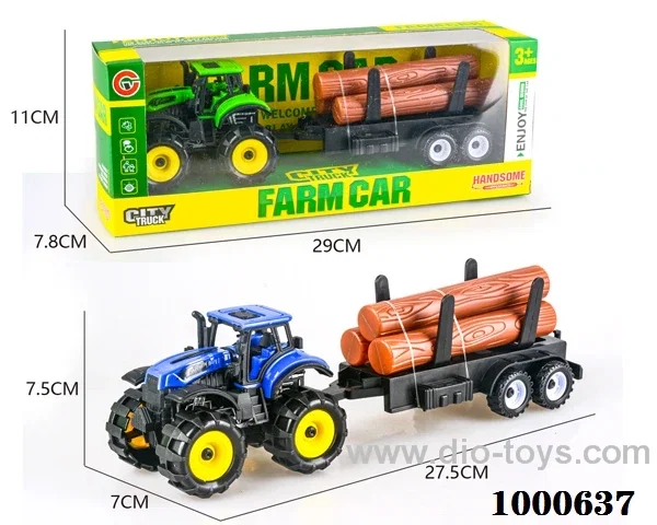 Inertial off-road farmer hauls wood strips