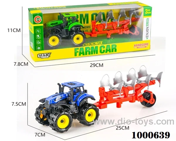 An inertial off-road farmer hauls a plow