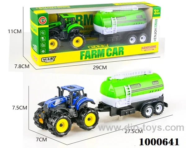 An inertial off-road farmer hauls water tanks