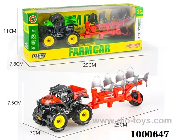 Inertial ATV farmer hauls plow truck