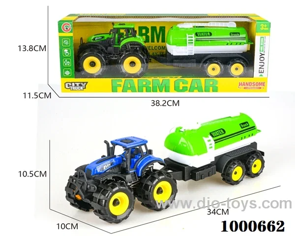 An inertial off-road farmer hauls water tanks