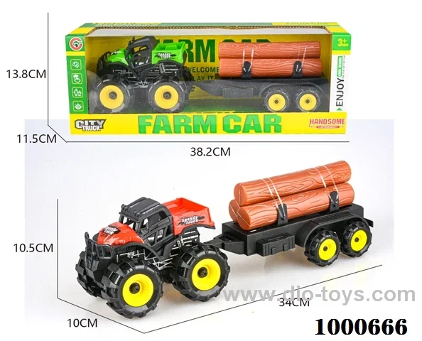 Inertial ATV farmer hauls wood strips