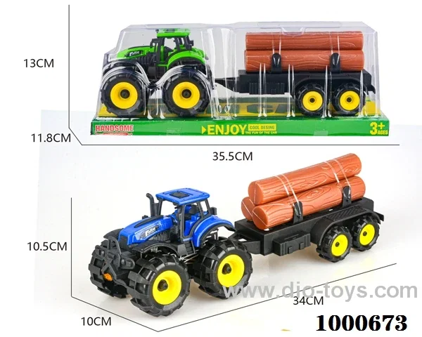 Inertial off-road farmer hauls wood strips