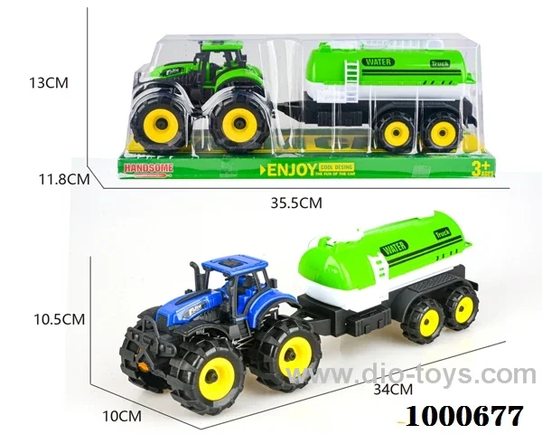 An inertial off-road farmer hauls water tanks