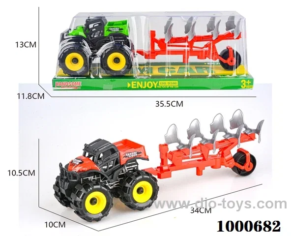 Inertial ATV farmer hauls plow truck