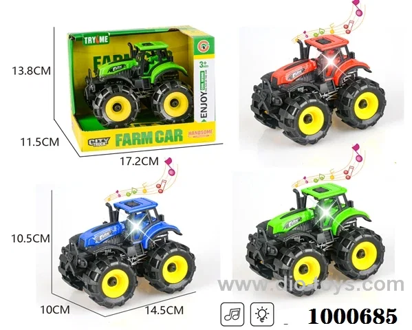 Lights and music inertia off-road farmer car