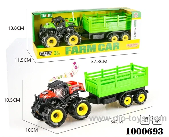 Lights and music inertia ATV farmer trailer