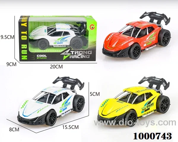 Large inertial frame sports car police car