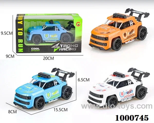 Large inertial frame pickup police car