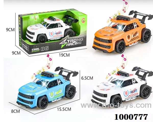 Jumbo light music inertial skeleton pickup police car