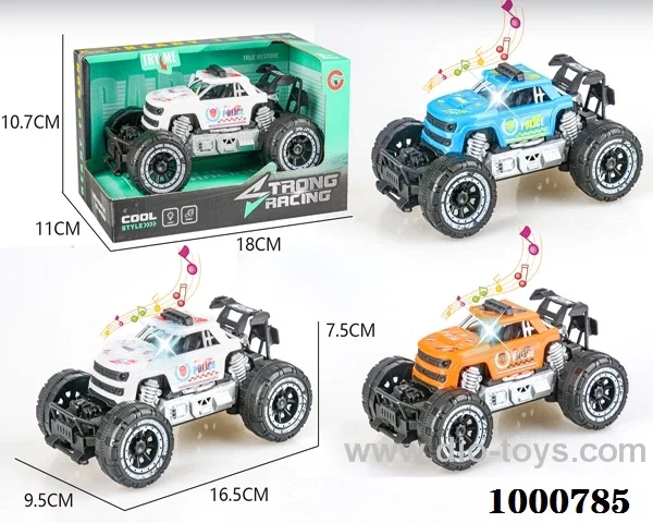 Trumpet light music inertial skeleton off-road pickup police car