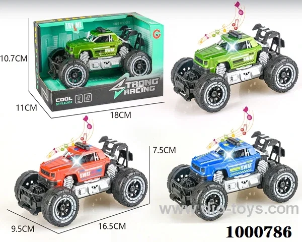 Trumpet light music inertial skeleton off-road Jeep police car