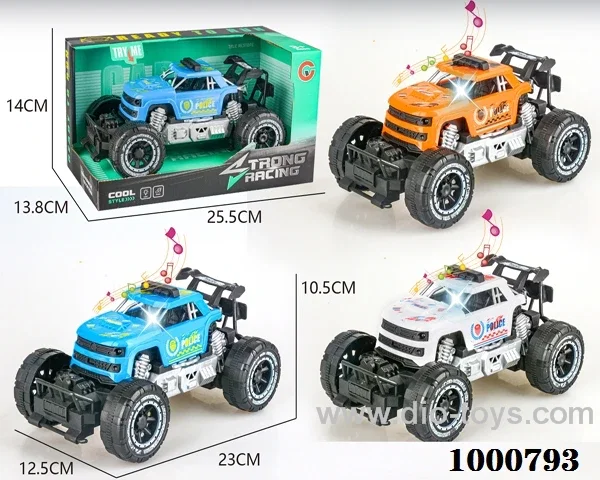 Jumbo light music inertial skeleton off-road pickup police car