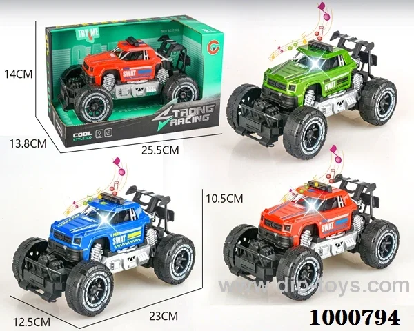 Jumbo light music inertial skeleton off-road Jeep police car
