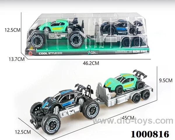 Large inertial skeleton off-road sports car police car carrying inertial police car