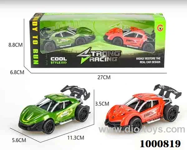 Small two mounted Jai Ai skeleton sports car