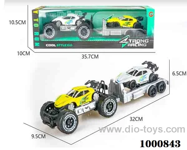 Small inertial skeleton off-road sports car police car carrying rebound police car