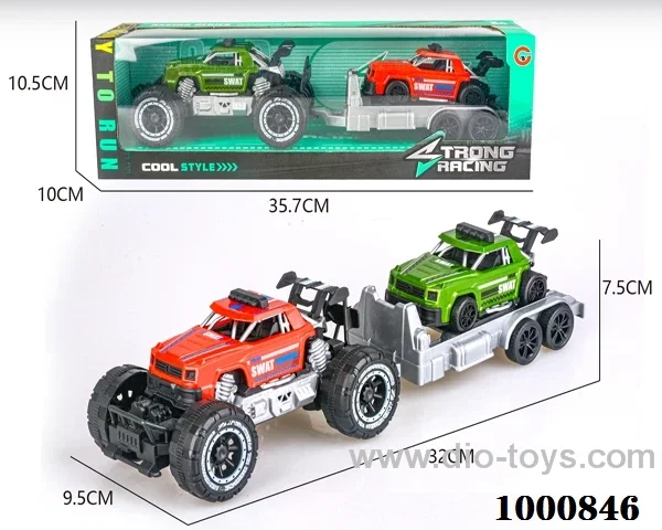 Small inertial frame off-road Jeep police car carrying Jai Jeep police car