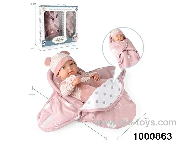 18-inch doll (full enamel)+holding bag+accessories in window box