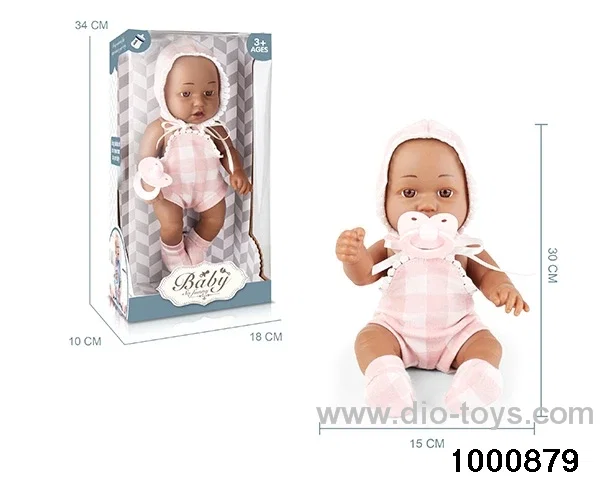 12-inch baby (full enamel black skin)+accessories in window box