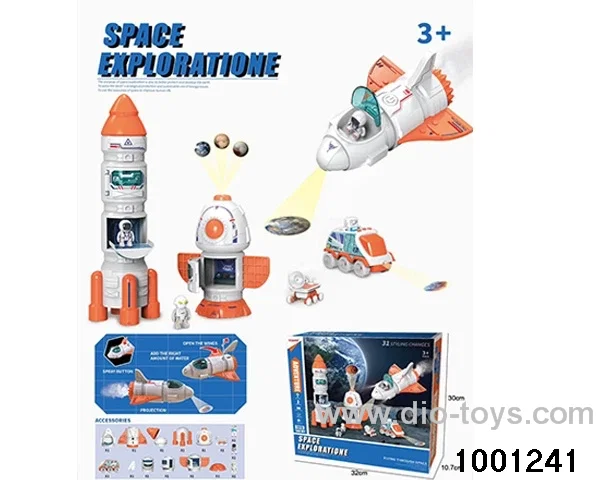 Space rocket (disassembly, projection, spray, light, sound, inertia) in color box
