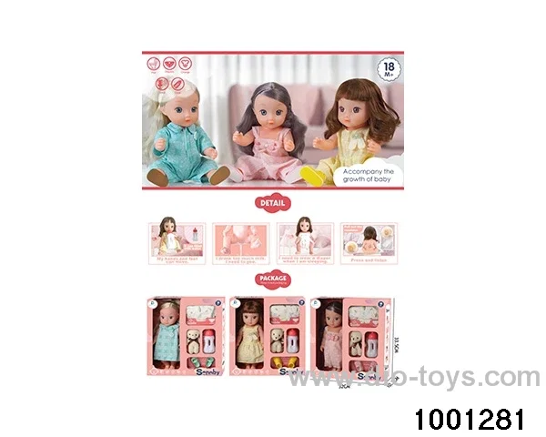 12-inch enamel doll suit in window box